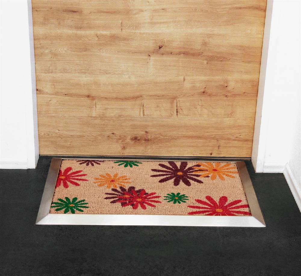 Szagato Fußmatte mit Edelstahl-Rahmen 70x50cm Design 25 Sonnenblumen SZAGATO Fussmatte außen Fussmatte outdoor Fussmatte innen Schuhabstreifer Fussabtreter Angebote