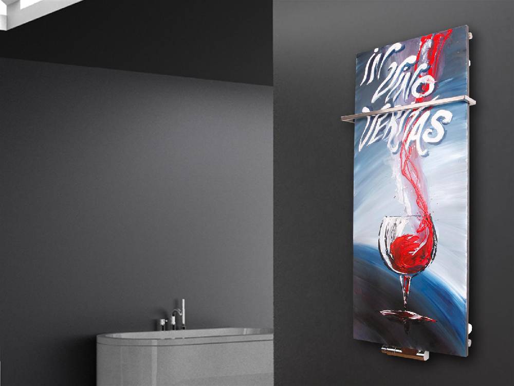 Szagato BADHEIZKÖRPER Vernissage Design 57 120x47cm 799 Watt Acryl (+1 Halter 15mm) SZAGATO Designheizkörper Handtuchheizkörpertelanschluss Handtuchwärmer