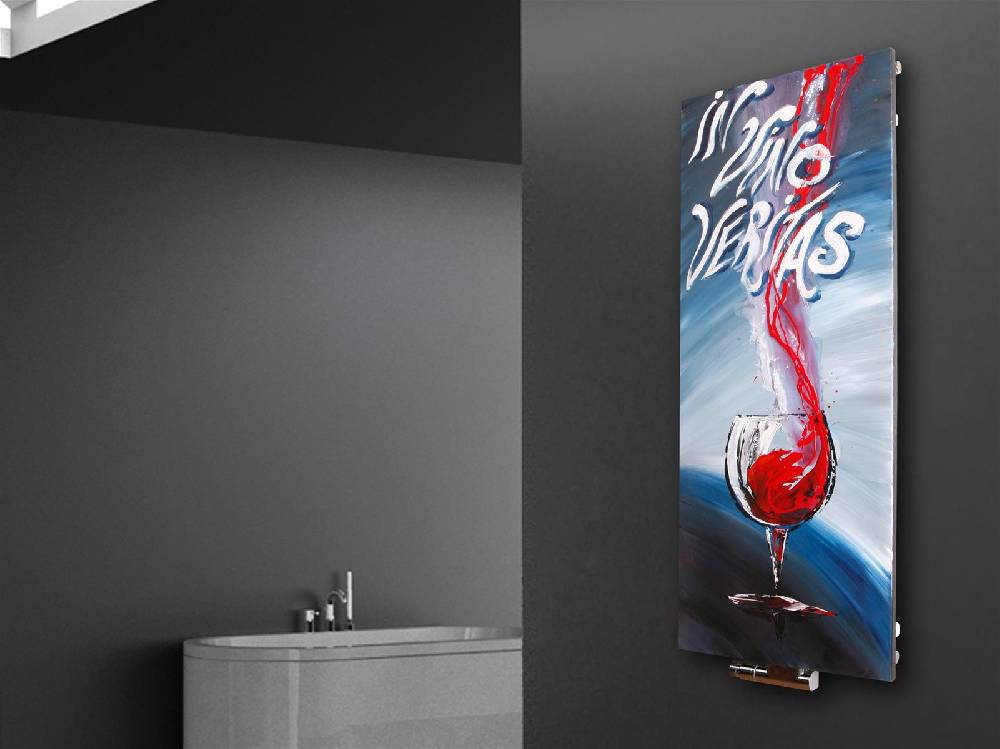 Szagato BADHEIZKÖRPER Vernissage Design 57 120x47cm 799 Watt Acryl SZAGATO Designheizkörper Handtuchheizkörper mit Mittelanschluss Handtuchwärmer