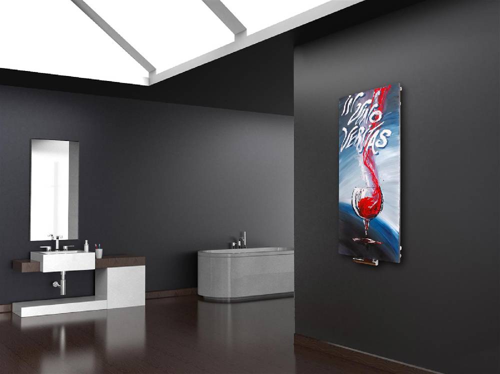 Szagato BADHEIZKÖRPER Vernissage Design 57 120x47cm 799 Watt Acryl SZAGATO Designheizkörper Handtuchheizkörper mit Mittelanschluss Handtuchwärmer Kostenloser Versand