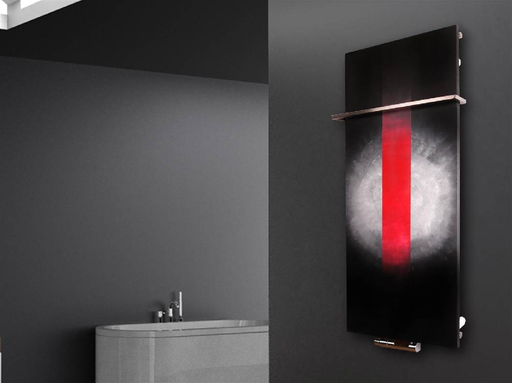 Szagato BADHEIZKÖRPER Vernissage Design 59 120x47cm 799 Watt Acryl (+1 Halter 15mm) SZAGATO Designheizkörper Handtuchheizkörpertelanschluss Handtuchwärmer