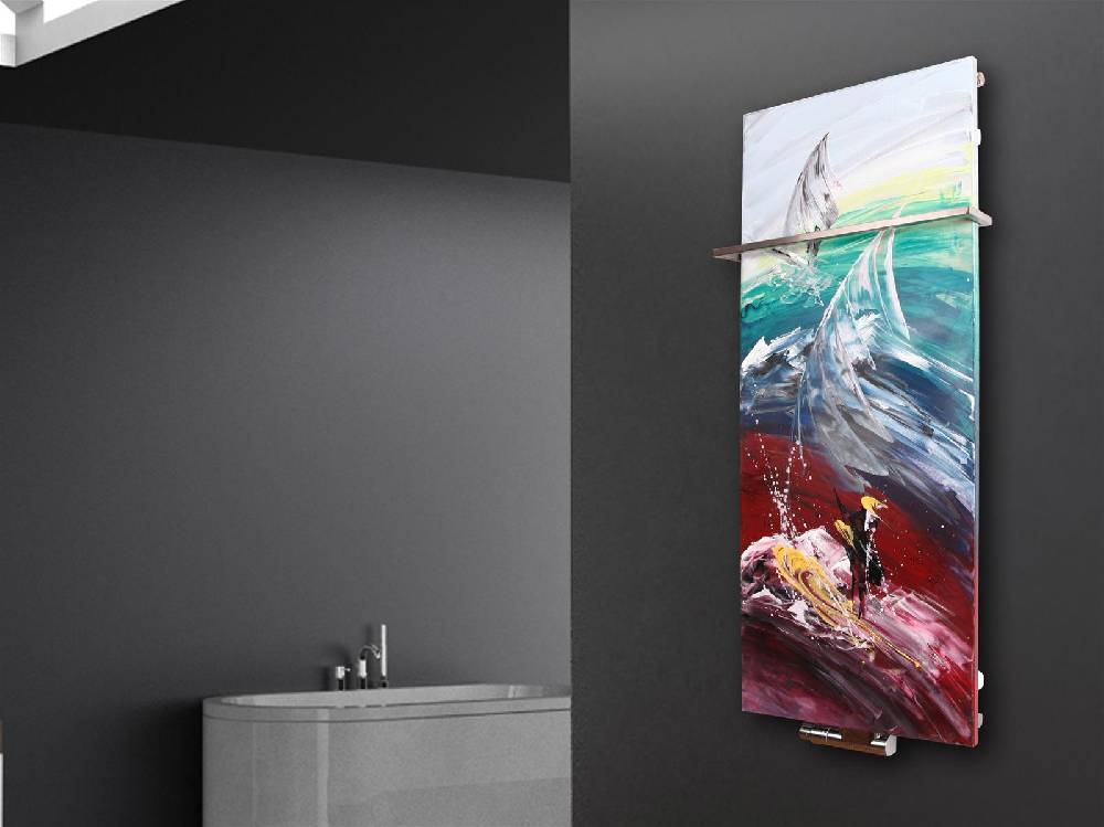 Szagato BADHEIZKÖRPER Vernissage Design 60 120x47cm 799 Watt Acryl (+1 Halter 15mm) SZAGATO Designheizkörper Handtuchheizkörpertelanschluss Handtuchwärmer