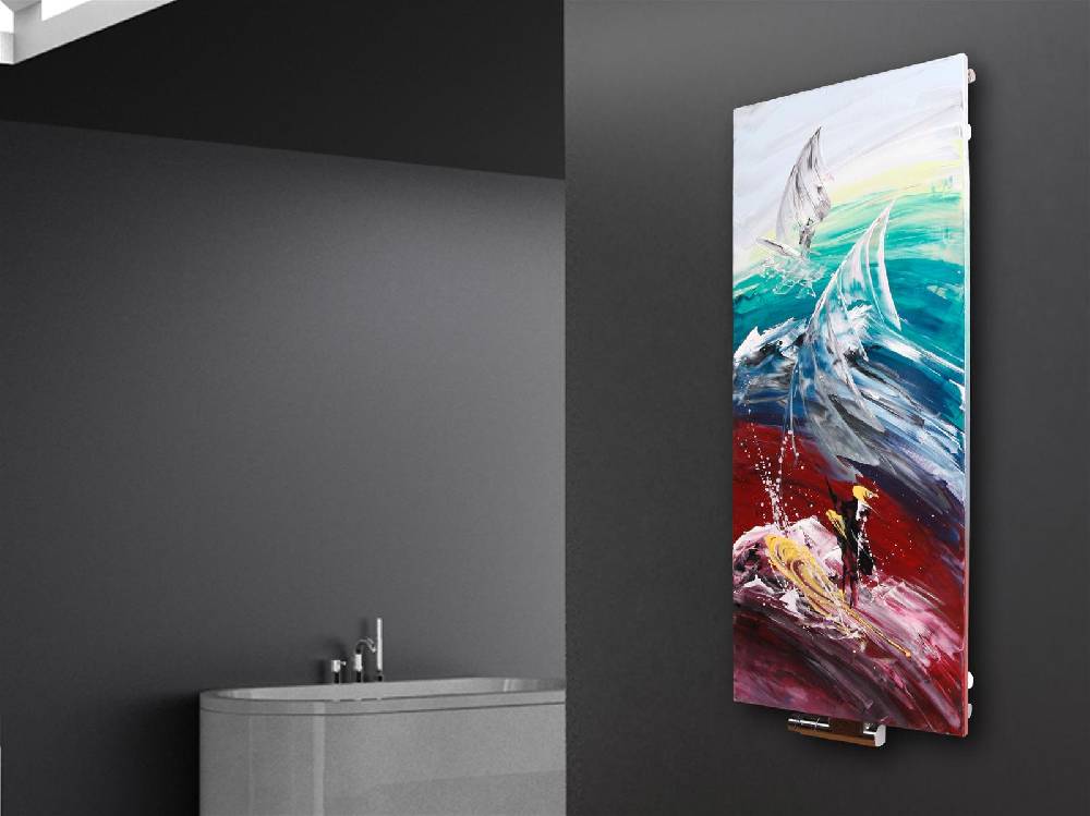 Szagato BADHEIZKÖRPER Vernissage Design 60 120x47cm 799 Watt Acryl SZAGATO Designheizkörper Handtuchheizkörper mit Mittelanschluss Handtuchwärmer