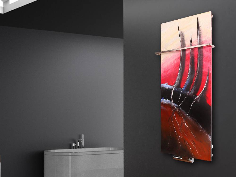 Szagato BADHEIZKÖRPER Vernissage Design 61 120x47cm 799 Watt Acryl (+1 Halter 15mm) SZAGATO Designheizkörper Handtuchheizkörpertelanschluss Handtuchwärmer Versandkostenfrei