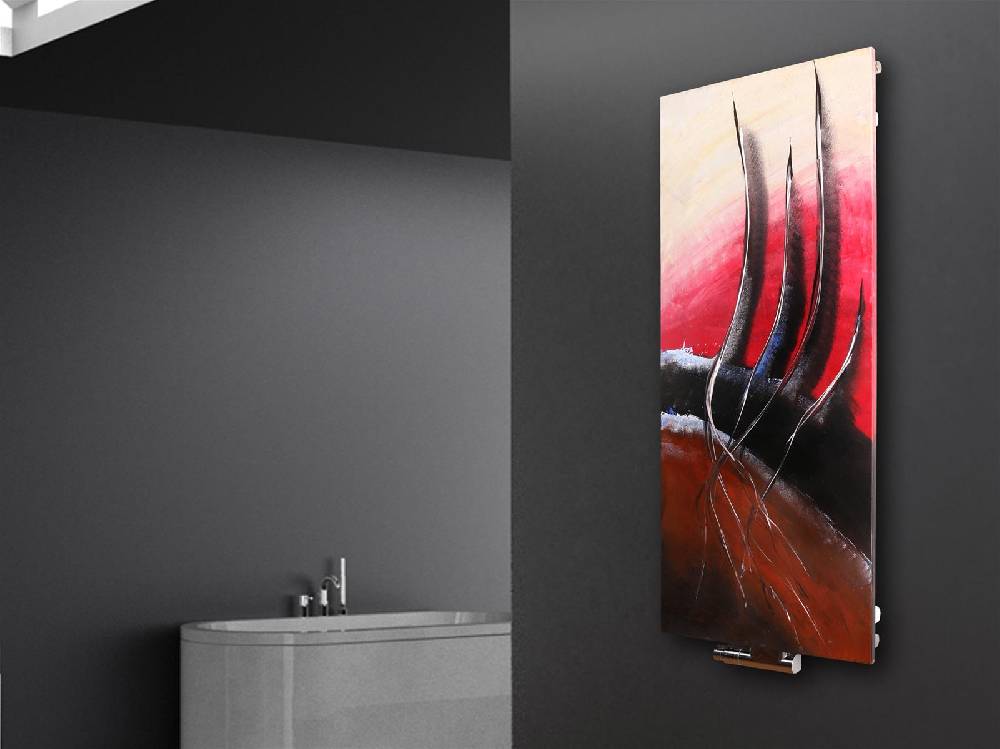 Szagato BADHEIZKÖRPER Vernissage Design 61 120x47cm 799 Watt Acryl SZAGATO Designheizkörper Handtuchheizkörper mit Mittelanschluss Handtuchwärmer