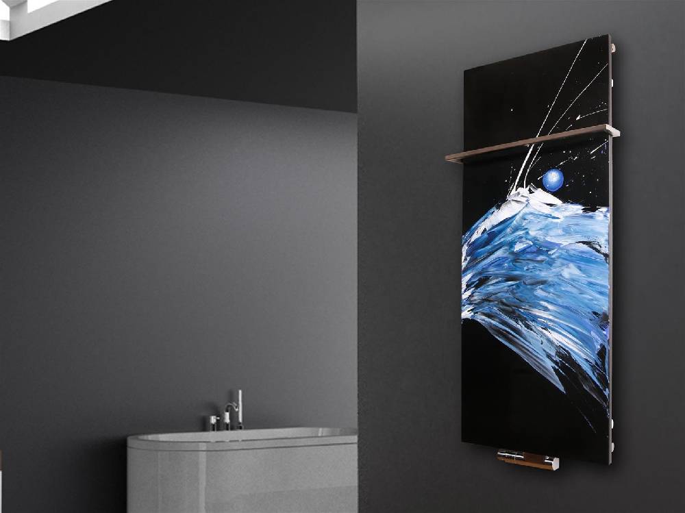 Szagato BADHEIZKÖRPER Vernissage Design 62 120x47cm 799 Watt Acryl (+1 Halter 15mm) SZAGATO Designheizkörper Handtuchheizkörpertelanschluss Handtuchwärmer