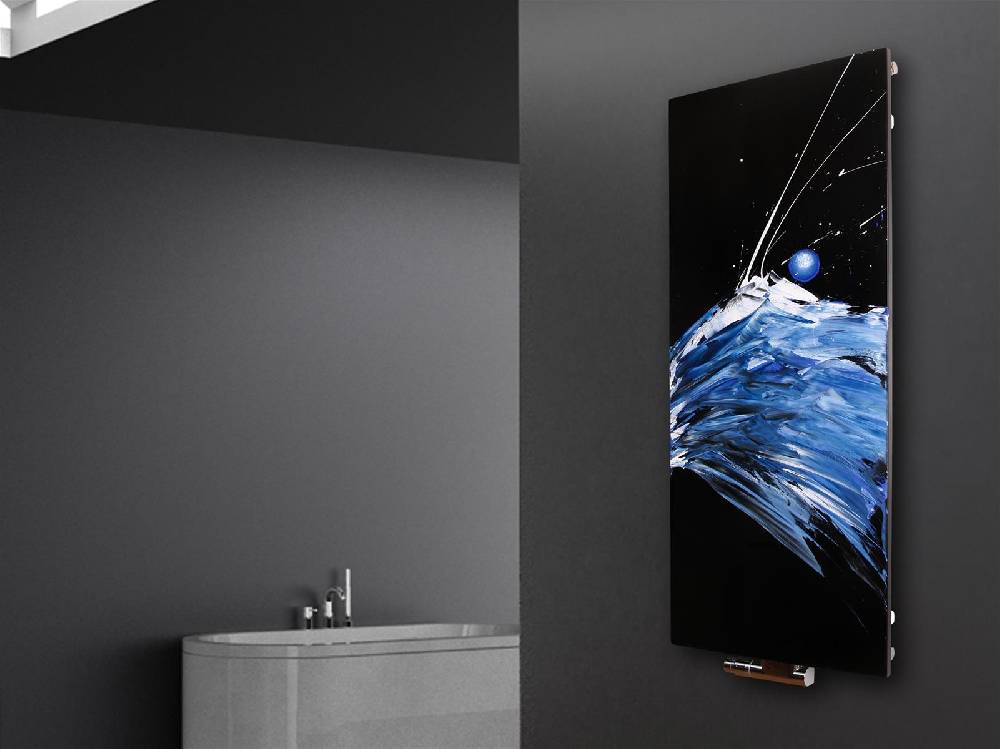 Szagato BADHEIZKÖRPER Vernissage Design 62 120x47cm 799 Watt Acryl SZAGATO Designheizkörper Handtuchheizkörper mit Mittelanschluss Handtuchwärmer