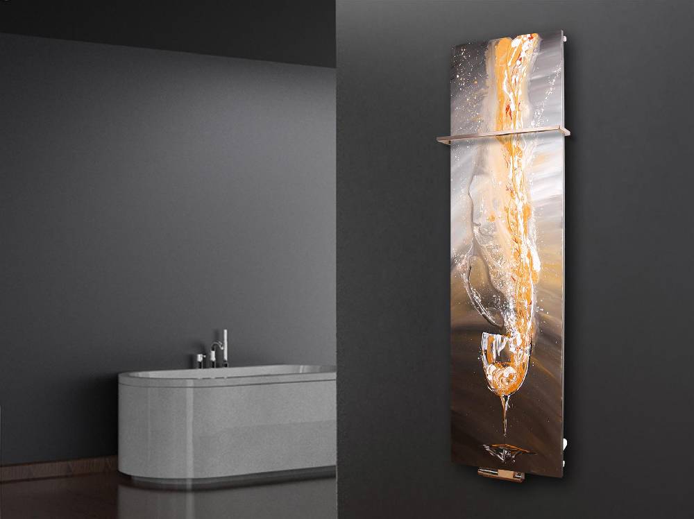 Szagato BADHEIZKÖRPER Vernissage Design 63 120x47cm 799 Watt Acryl (+1 Halter 15mm) SZAGATO Designheizkörper Handtuchheizkörpertelanschluss Handtuchwärmer