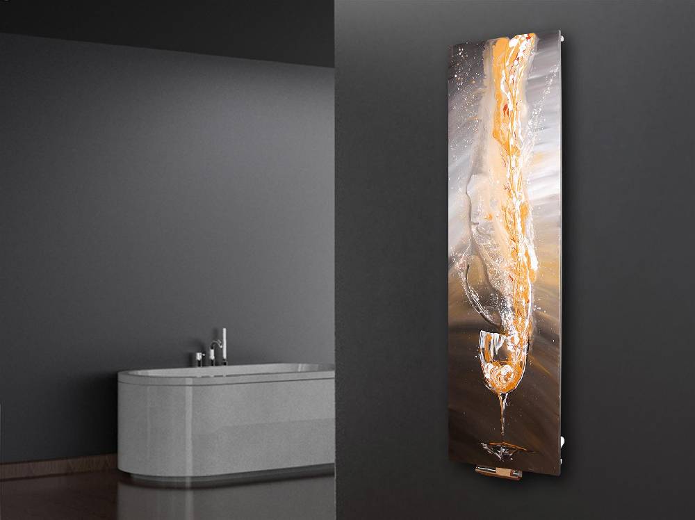 Szagato BADHEIZKÖRPER Vernissage Design 63 120x47cm 799 Watt Acryl SZAGATO Designheizkörper Handtuchheizkörper mit Mittelanschluss Handtuchwärmer