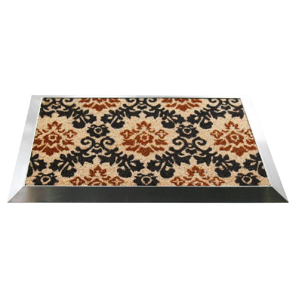 Szagato Fußmatte mit Edelstahl-Rahmen 84x54cm Design 34 Kokos braun SZAGATO Fussmatte außen Fussmatte outdoor Fussmatte innen Schuhabstreifer Fussabtreter
