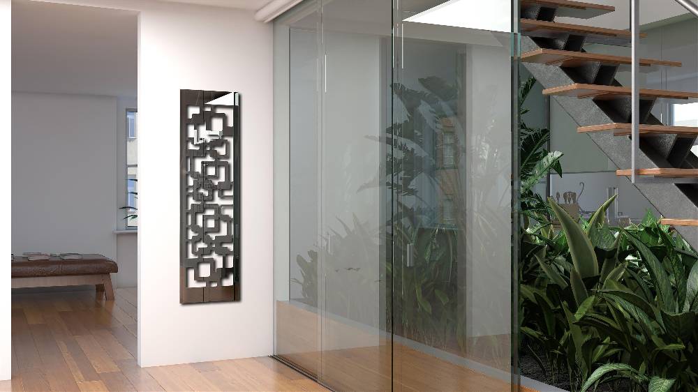 Szagato Garderobe Wandgarderobe Design Downtown 140x40cm Edelstahl SZAGATO Garderobe Metall Wand Garderobenpaneel Garderobenleiste Flurgarderobe Flur Online Outlet