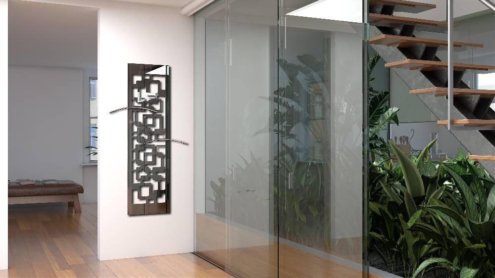 Szagato Garderobe Wandgarderobe Design Downtown 140x40cm Edelstahl SZAGATO Garderobe Metall Wand Garderobenpaneel Garderobenleiste Flurgarderobe Flur Online Outlet