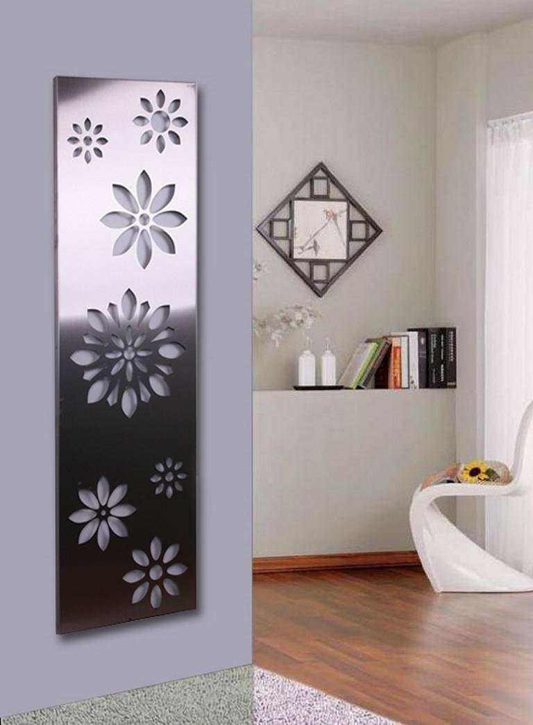 Szagato Garderobe Wandgarderobe Design Flower 140x40cm Edelstahl matt SZAGATO Garderobe Metall Wand Garderobenpaneel Garderobenleiste Flurgarderobe Flur Zeitlich begrenztes Angebot