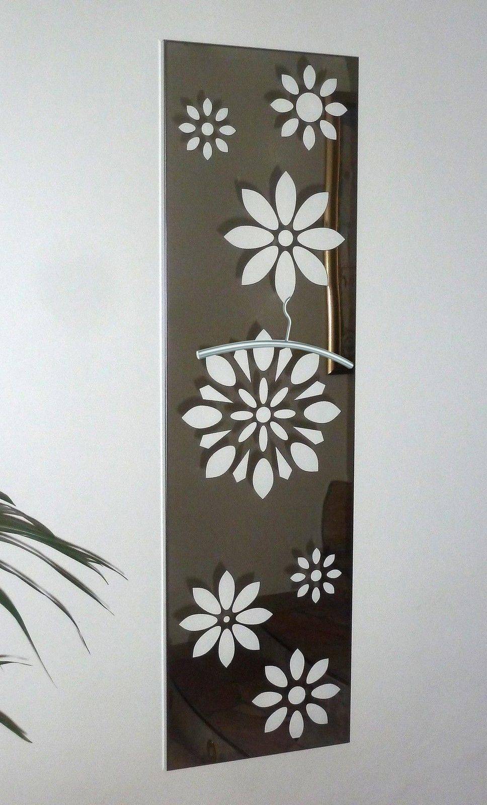 Szagato Garderobe Wandgarderobe Design Flower 140x40cm Edelstahl matt SZAGATO Garderobe Metall Wand Garderobenpaneel Garderobenleiste Flurgarderobe Flur Zeitlich begrenztes Angebot