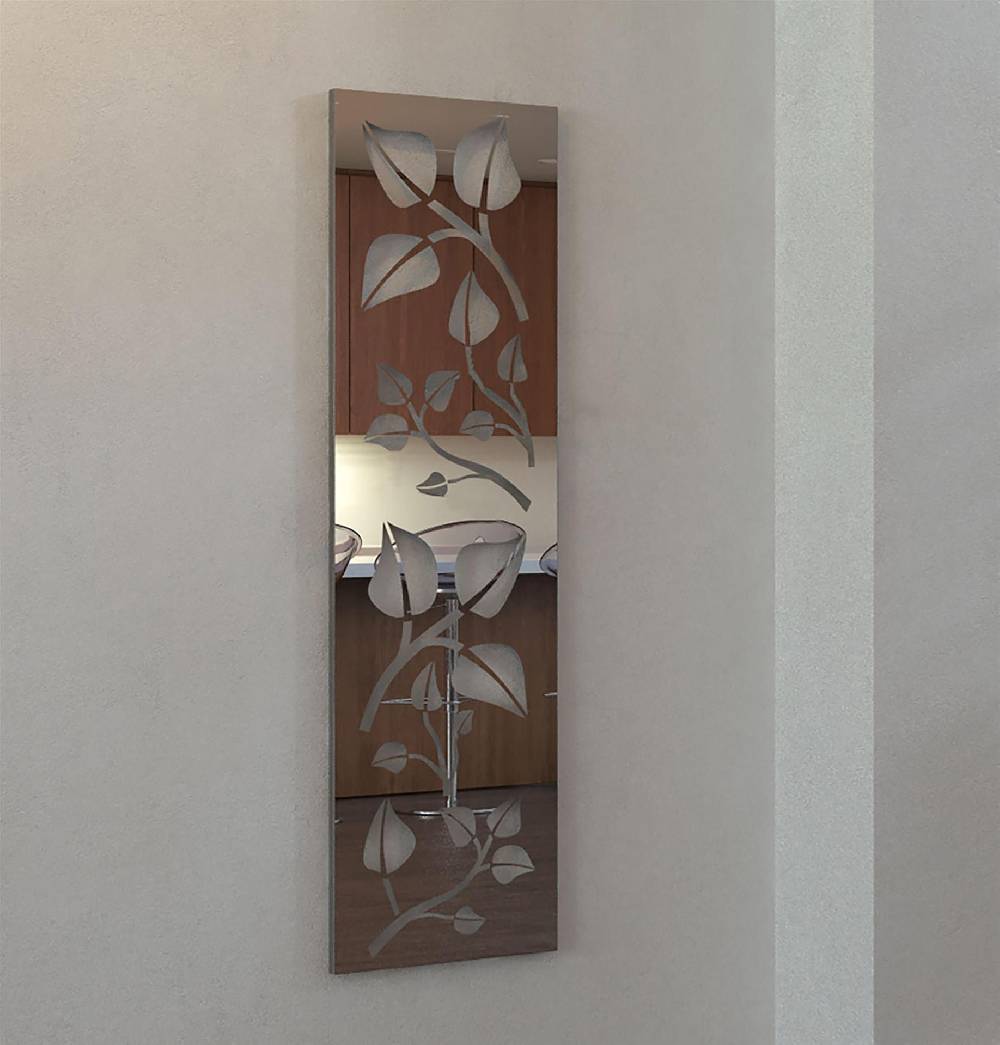 Szagato Garderobe Wandgarderobe Design Leaves 140x40cm Edelstahl hochglanz SZAGATO Garderobe Wand Metall Garderobenpaneel Garderobenleiste Flurgarderobe Blitzangebot