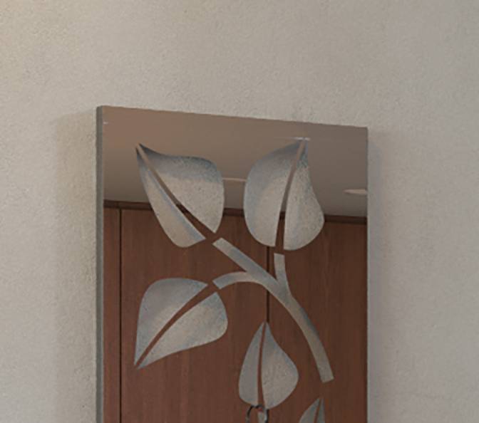 Szagato Garderobe Wandgarderobe Design Leaves 140x40cm Edelstahl hochglanz SZAGATO Garderobe Wand Metall Garderobenpaneel Garderobenleiste Flurgarderobe Blitzangebot