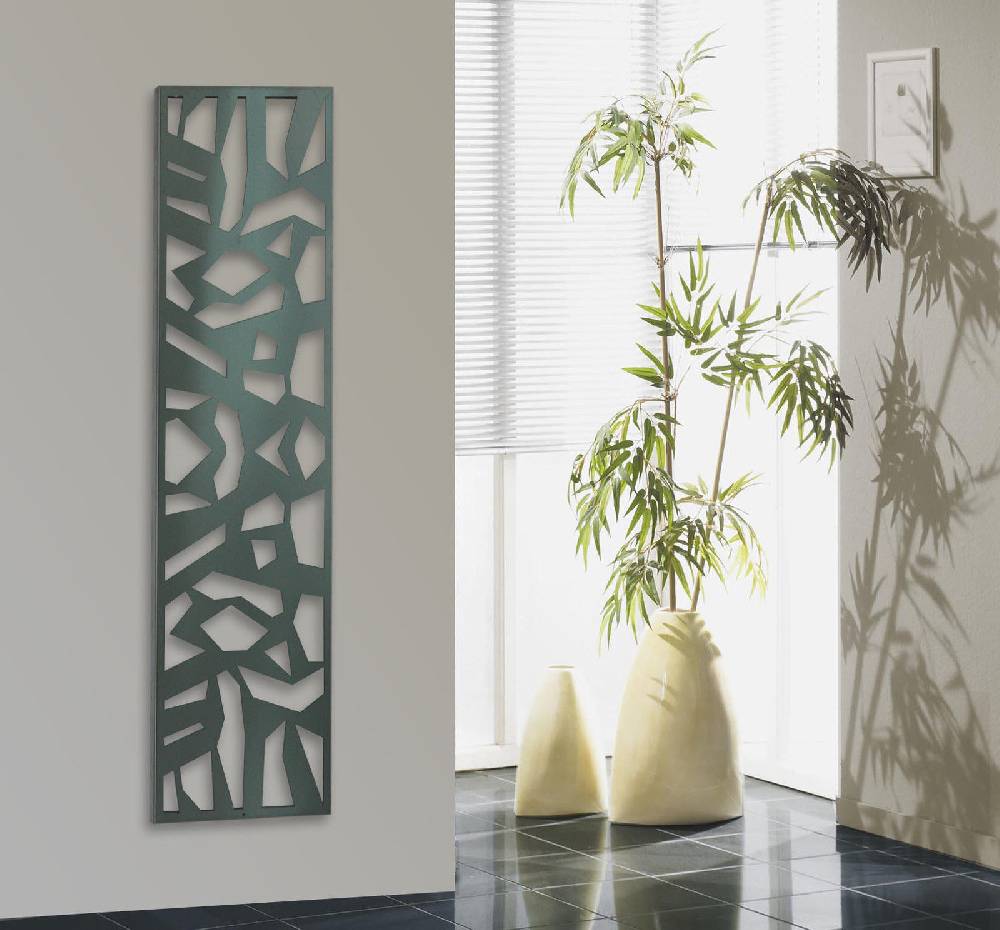 Szagato Garderobe Wandgarderobe Design Mosaik 140x40cm Edelstahl matt SZAGATO Garderobe Metall Garderobe Wand Garderobenpaneel Garderobenleiste Flur Bestseller