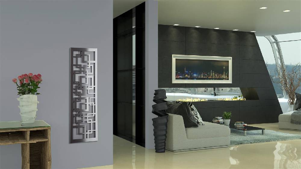 Szagato Garderobe Wandgarderobe Design Quadrat 140x40cm Edelstahl matt SZAGATO Garderobe Metall Garderobe Wand Garderobenpaneel Garderobenleiste Flur Saisonale Angebote