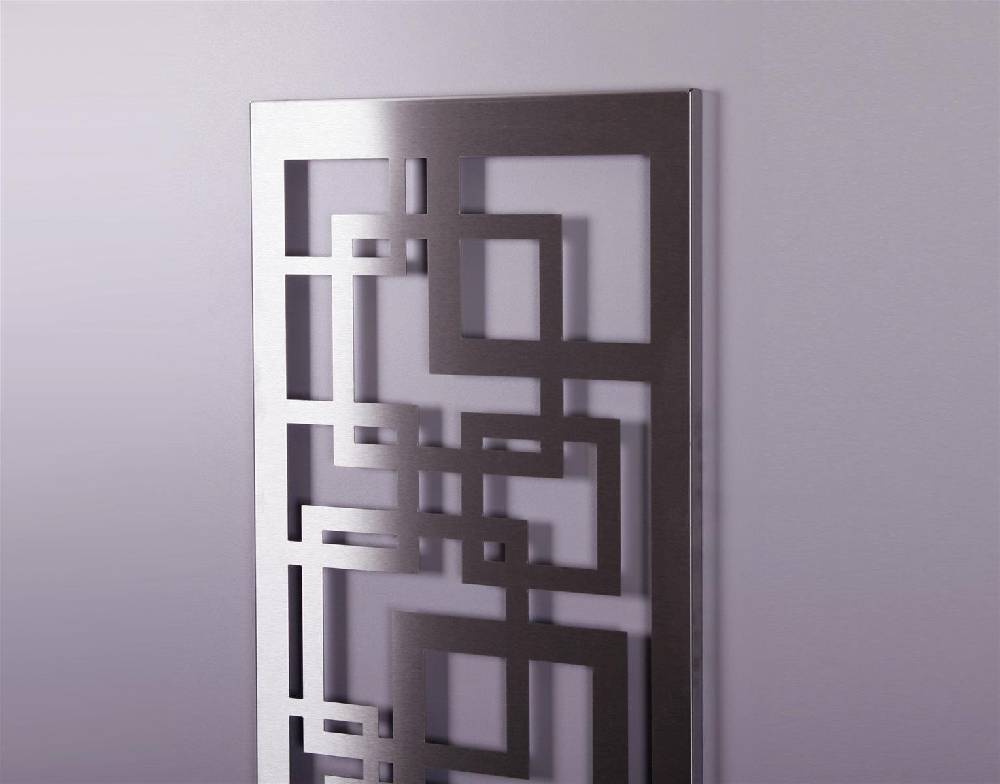 Szagato Garderobe Wandgarderobe Design Quadrat 140x40cm Edelstahl matt SZAGATO Garderobe Metall Garderobe Wand Garderobenpaneel Garderobenleiste Flur Saisonale Angebote