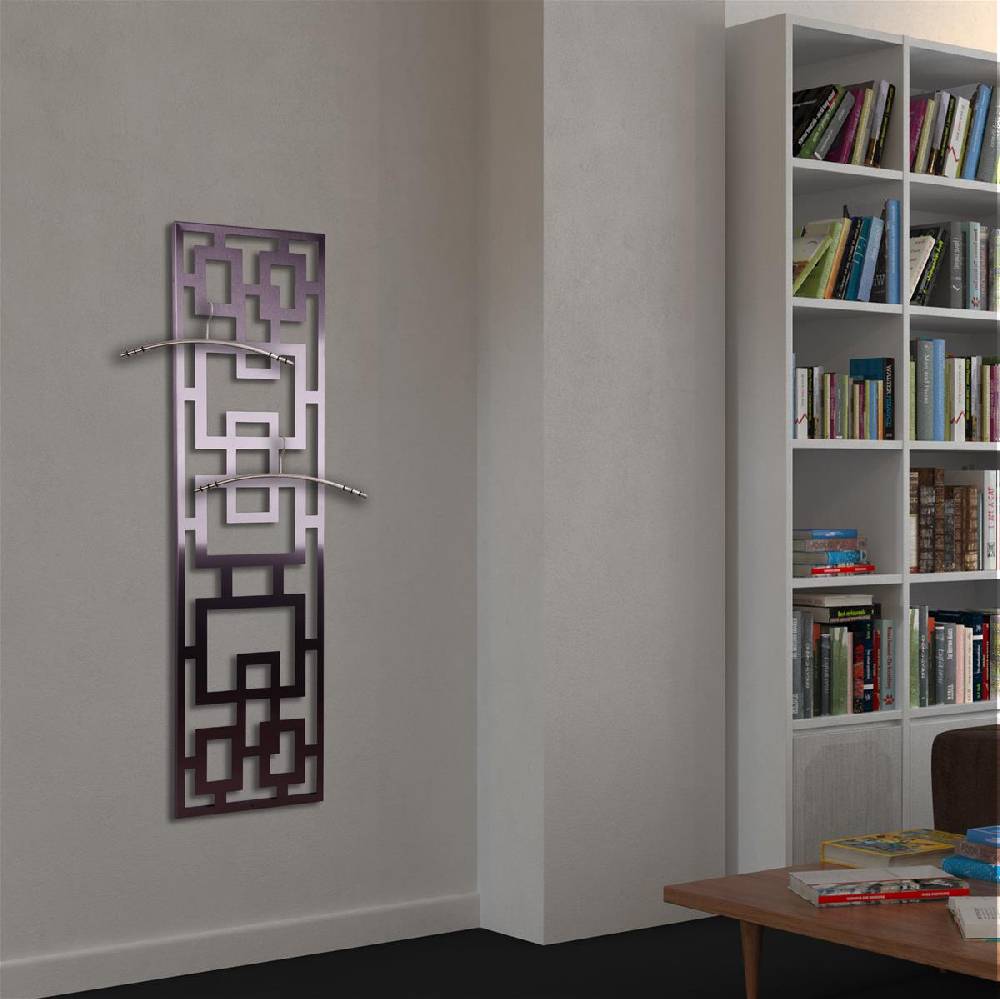 Szagato Garderobe Wandgarderobe Design Rechteck 140x40cm Edelstahl matt SZAGATO Garderobe Metall Garderobe Wand Garderobenpaneel Garderobenleiste Flur Kauf eins, bekomm eins gratis