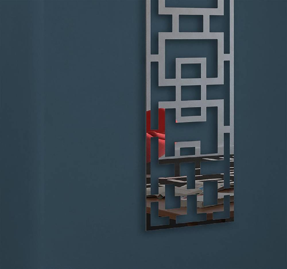 Szagato Garderobe Wandgarderobe Design Rechteck 140x40cm Edelstahl poliert SZAGATO Garderobe Metall Garderobe Wand Garderobenpaneel Garderobenleiste Flur Tägliche Deals