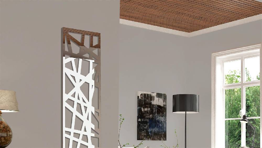 Szagato Garderobe Wandgarderobe Design Stripes 140x40cm Edelstahl poliert SZAGATO Garderobe Metall Wand Garderobenpaneel Garderobenleiste Flurgarderobe Sonderangebote