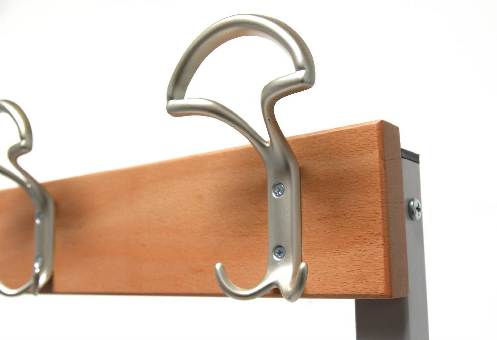 Szagato Garderobenbank mit Haken 2-seitig 2 Sitzbänke HxBxT 170x100x60cm Marke SZAGATO Umkleidebank Umkleide Sitzbank Garderobe mit Sitzbank Turnhalle Begrenzte Freigabe