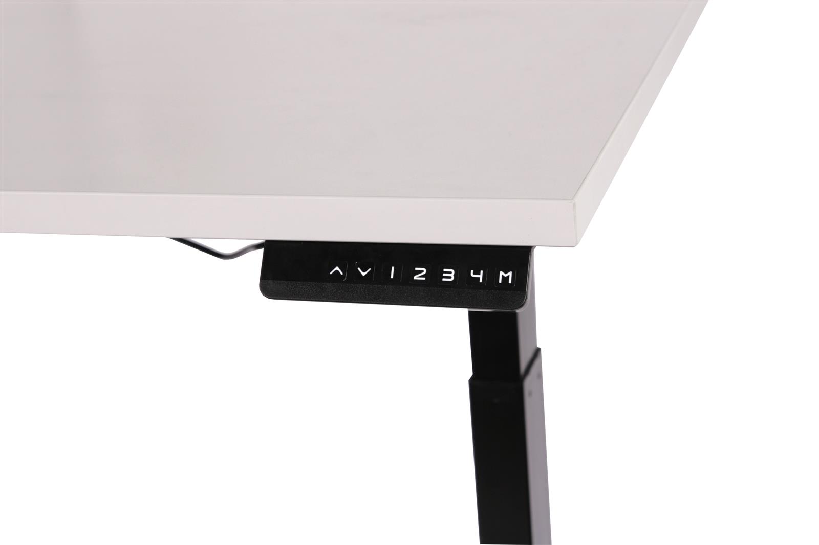 Szagato Gestell höhenverstellbarer Schreibtisch 118x70x62-127cm schwarz für Platten von 120-180cm mit Memory-Funktion SZAGATO höhenverstellbarer Schreibti Riesige Rabatte