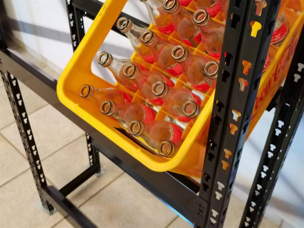 Szagato Getränkekisten Regal 6 Kisten 160x75x30cm 150 KG schwarz SZAGATO Kastenständer Getränke Kisten Halter, Getränkekisten Ständer, Flaschenkasten Ständer 50% Rabatt mit kostenlosem Versand