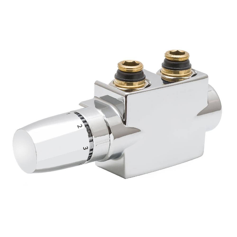 Szagato Heizkörper Mittelanschluss-Block DURCHGANG/ECK SET mit Thermostat verchromt Szagato Hotsell