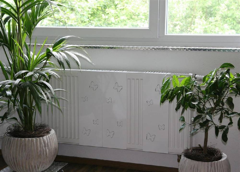 Szagato Heizkörperverkleidung 60 x 20cm Design Butterfly weiß (SET= 3 Stück) SZAGATO Heizungsverkleidung Verkleidung Heizkörper Abdeckung für Heizkörper Meist gekauft