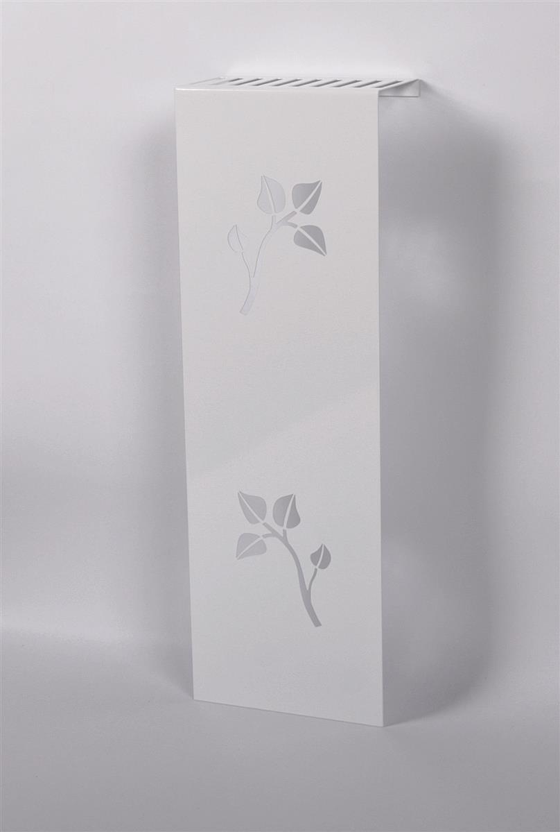 Szagato Heizkörperverkleidung 60 x 20cm Design Leaves weiß 1 Stück SZAGATO Heizungsverkleidung Verkleidung Heizkörper Abdeckung Heizkörper Heizungsabdeckung Fabrik Onlineshop