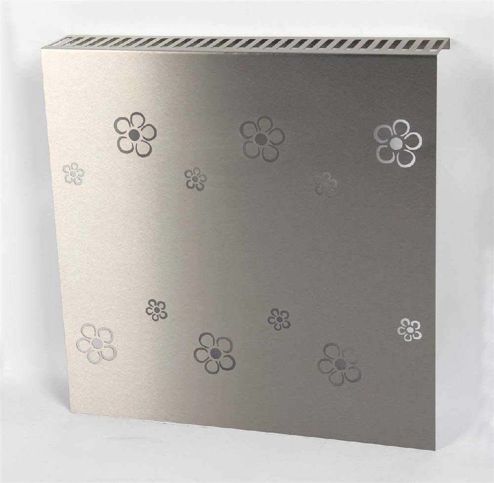 Szagato Heizkörperverkleidung Edelstahl 60 x 60cm Design Flower Frame (1 Stück) SZAGATO Heizungsverkleidung Verkleidung Heizkörper Abdeckung für Heizkörper Saisonschlussverkauf