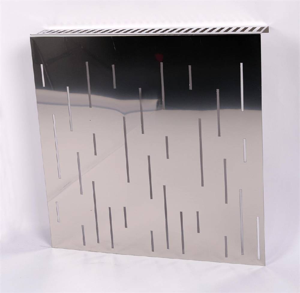 Szagato Heizkörperverkleidung Edelstahl glänzend 60 x 60cm Design Rain (1 Stück) SZAGATO Heizungsverkleidung Verkleidung Heizkörper Abdeckung für Heizkörper Valentinstagsangebot