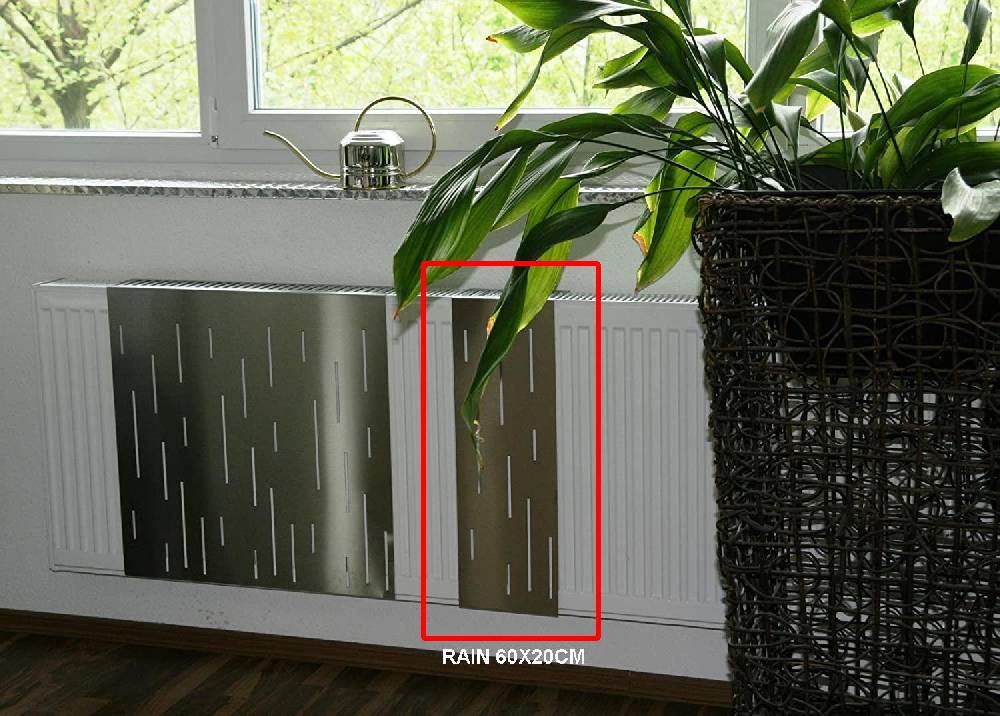 Szagato Heizkörperverkleidung Edelstahl matt 60 x 60cm Design Rain SET = 2 Stück SZAGATO Heizungsverkleidung Verkleidung Heizkörper Abdeckung für Heizkörper Online Outlet