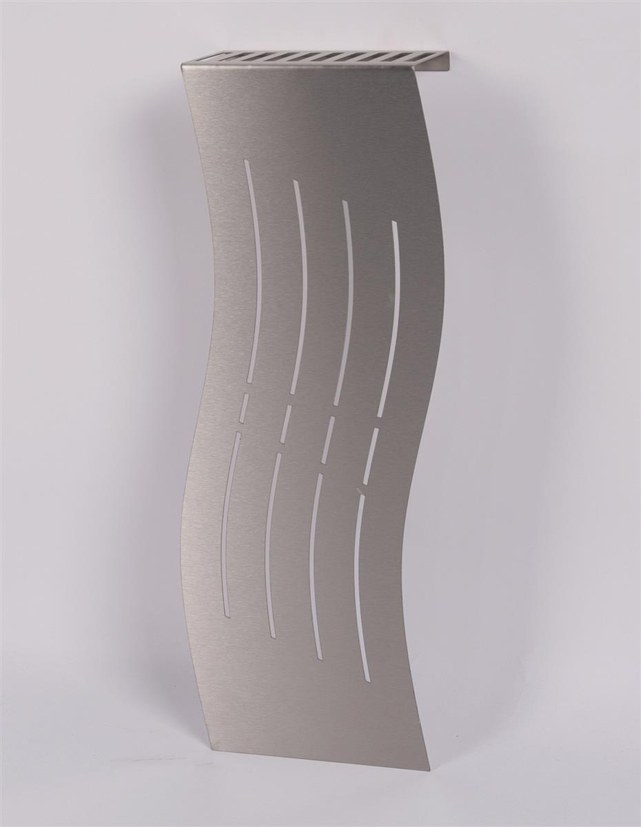 Szagato Heizkörperverkleidung 60 x 20cm Design Wave Edelstahl (SET=3 Stück) SZAGATO Heizungsverkleidung Verkleidung Heizkörper Abdeckung für Heizkörper Bestseller