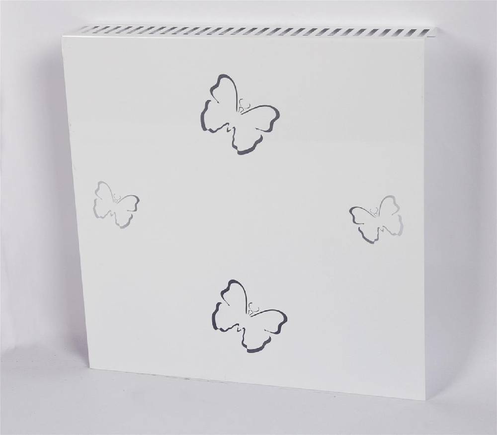 Szagato Heizkörperverkleidung 60 x 60cm Butterfly weiß (1 Stück) SZAGATO Heizungsverkleidung Verkleidung Heizkörper Abdeckung Heizkörper Heizungsabdeckung Sonderangebote