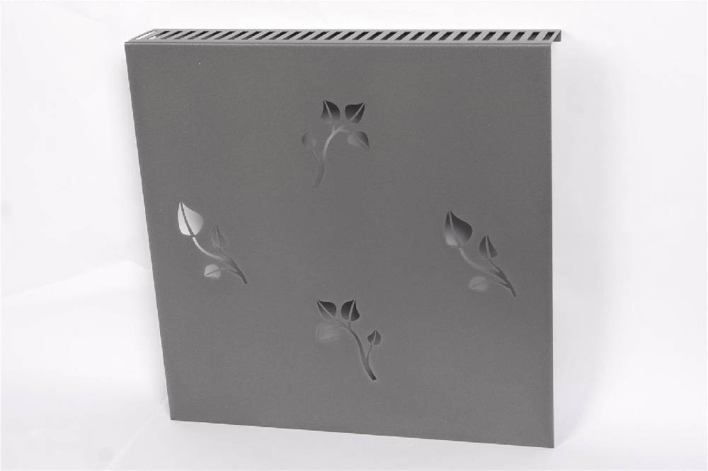 Szagato Heizkörperverkleidung 60 x 60cm Design Leaves silber (SET= 2 Stück) SZAGATO Heizungsverkleidung Verkleidung Heizkörper Abdeckung für Heizkörper Super Sparpreis