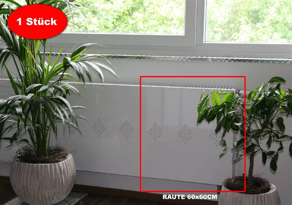 Szagato Heizkörperverkleidung 60 x 60cm Design Raute weiß (1 Stück) SZAGATO Heizungsverkleidung Verkleidung Heizkörper Abdeckung Heizkörper Heizungsabdeckung JETZT KAUFEN