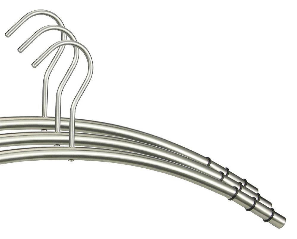 Szagato Kleiderbügel Edelstahl VE=3 Stück SZAGATO Edelstahl Kleiderbügel modern Hosenbügel Design Kleiderbügel Metall Hänger Garderobenbügel hochwertig Kostenloser Versand international