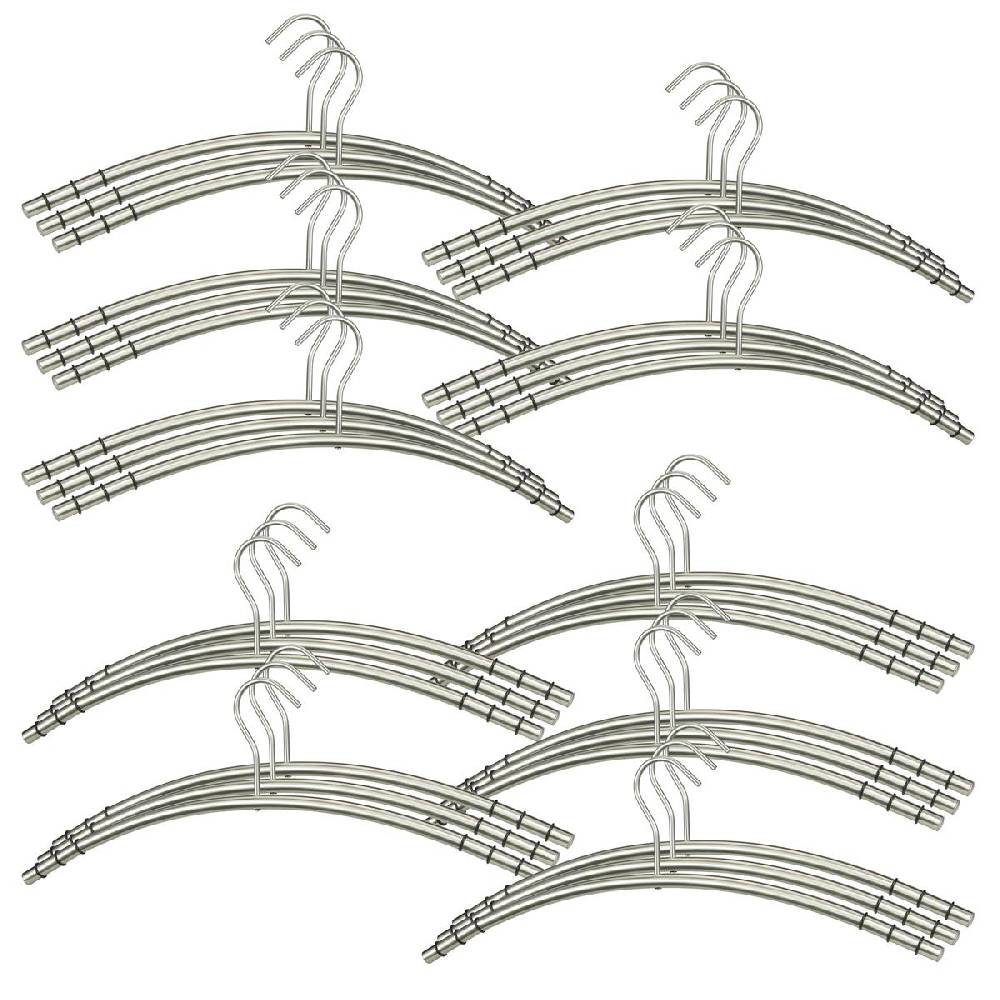 Szagato Kleiderbügel Edelstahl VE=30 Stück SZAGATO Edelstahl Kleiderbügel modern Hosenbügel Design Kleiderbügel Metall Hänger Garderobenbügel hochwertig Fabrikladen