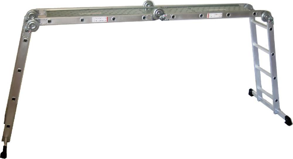 Szagato Mehrzweckleiter 4x4 Stufen 460cm mit Plattform ALU SZAGATO Arbeitsleiter ALU Multifunktions-Leiter Gelenkleiter mit Plattsform 3in1 Mehrzweckleiter Rabatte dieses Monats