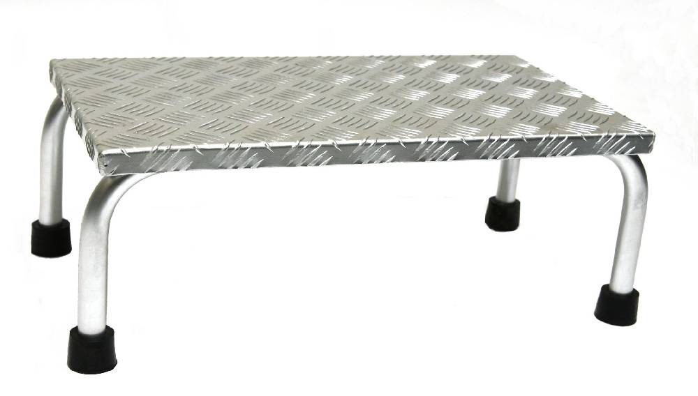 Szagato Podesttreppe ALU 1-stufig HxBxT 20x61x30cm SZAGATO mobiler Montagetritt ALU Montagetritte mit Plattform Stufentritt tragbare Treppe Treppenleiter