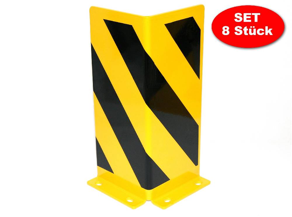 Szagato Rammschutz SET (8 Stück) 400x165x165x6 mm gerade SZAGATO Regal Anfahrschutz Regale Rammschutzbügel Anfahrschutzecke Rammschutzecke Anfahrschutze Angebote