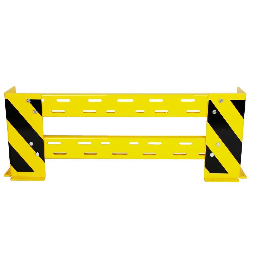 Szagato Rammschutz Planke 100-115cm + 2 Rammschutze + 8 Dübel SZAGATO Rammschutz Balken Regal Anfahrschutz Regale Rammschutzbügel Hotsell