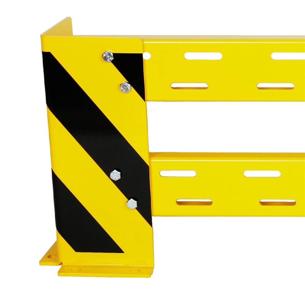 Szagato Rammschutz Planke SET = 6 Stück 100-115cm +12 Rammschutze +48Dübel SZAGATO Rammschutz Balken Regal Anfahrschutz Regale Rammschutzbügel Rammschutzecke Limitierter Zeitrabatt