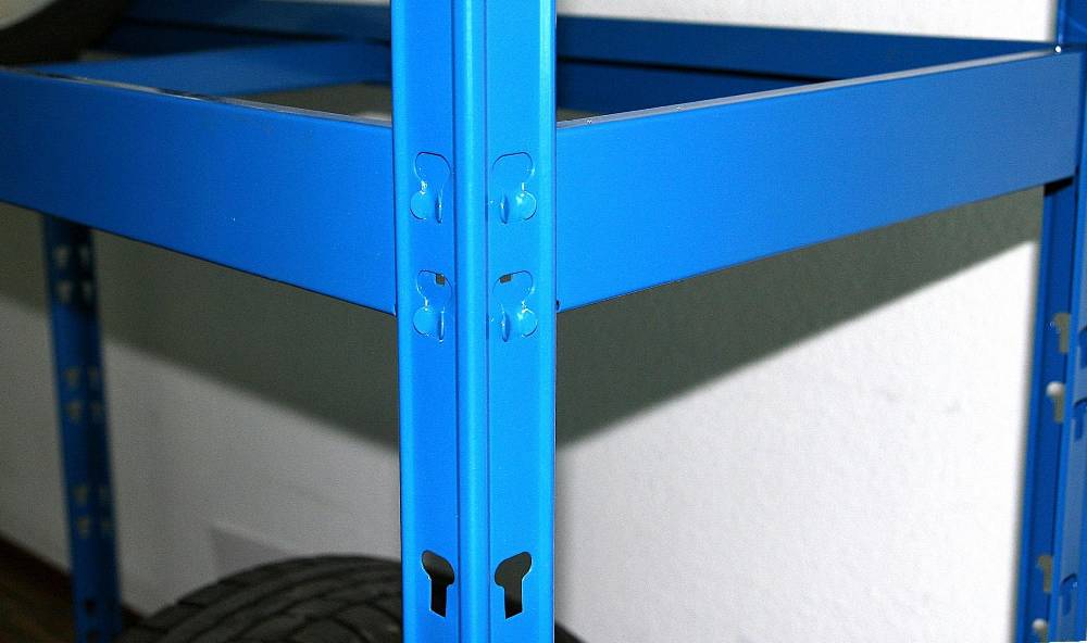 Szagato Reifenregal Felgenregal SZAGATO 180x130x50cm blau 12 Reifen bis 22 Zoll 120kg/Boden Räderregal Räderregale Regal Felgen in Garage Keller Garagenregal Flash Sale