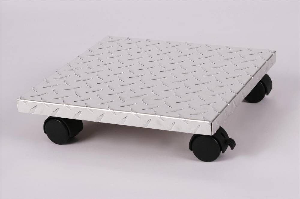 Szagato Rollbrett Pflanzenroller 30x30cm ALU 100kg Bürorollen + Bremse SZAGATO Made in Germany Blumenuntersetzer Möbelroller Blumenroller Transportroller