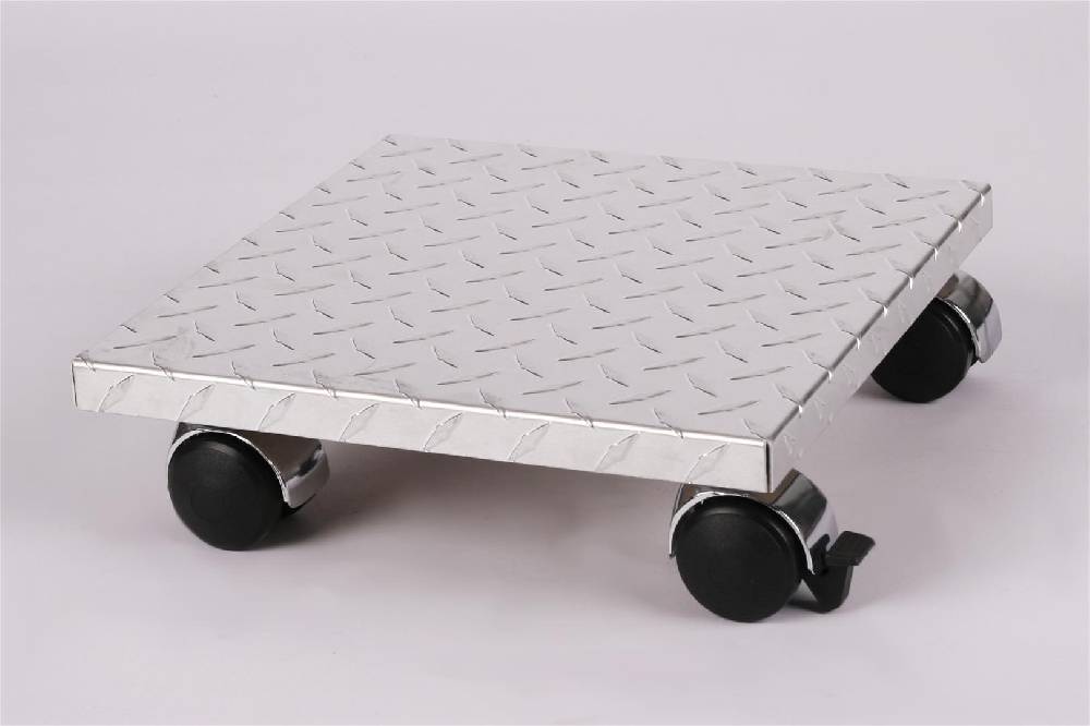 Szagato Rollbrett Pflanzenroller 30x30cm ALU 120kg Chromrollen + Bremse SZAGATO Made in Germany Blumenuntersetzer Möbelroller Blumenroller Transportroller