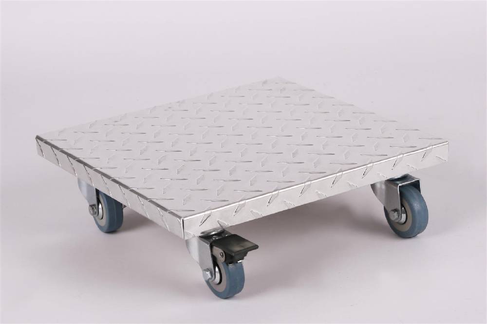 Szagato Rollbrett Pflanzenroller 30x30cm ALU 150kg PU-Rolle + Bremse SZAGATO Made in Germany Blumenuntersetzer Möbelroller Blumenroller Transportroller Preisnachlass